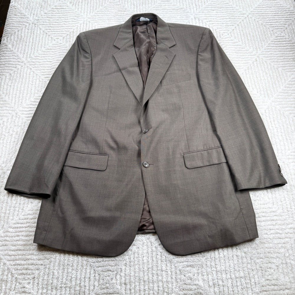 VTG Stafford Blazer Mens 44L Wool Two Button Sport Coat Old Money Preppy 90's